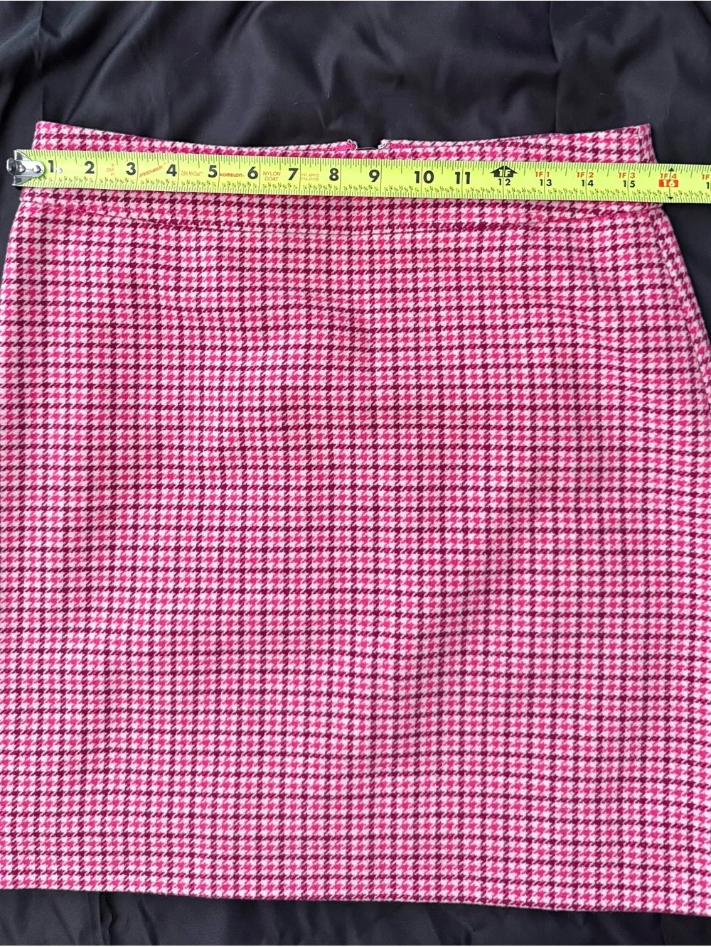 J. Crew Pink Houndstooth Mini Skirt